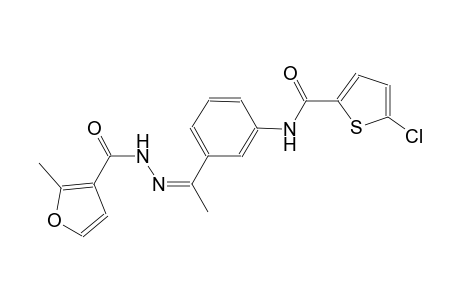5-chloro-N-{3-[(1Z)-N-(2-methyl-3-furoyl)ethanehydrazonoyl]phenyl}-2-thiophenecarboxamide