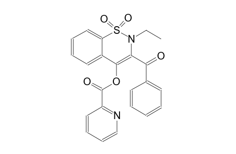 2-pyridinecarboxylic acid, 3-benzoyl-2-ethyl-1,1-dioxido-2H-1,2-benzothiazin-4-yl ester