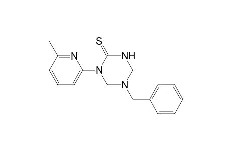 1,3,5-Triazine-2(1H)-thione, tetrahydro-1-(6-methyl-2-pyridinyl)-5-(phenylmethyl)-