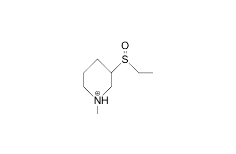 3-Ethylsulfinyl-1-methyl-piperidinium cation