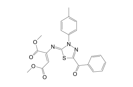 5-benzoyl-3-(p-methylphenyl)-2[[(E)-1,2-bis(methoxycarbonyl)vinyl]imino]-2,3-dihydro-1,3,4-thiadiazole