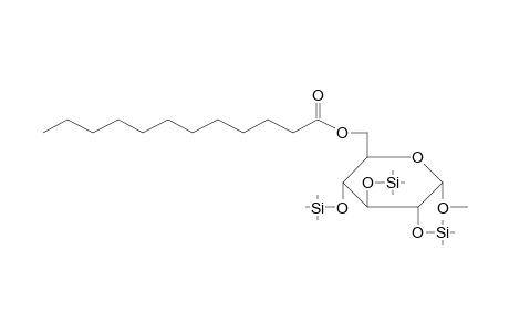 Methyl 6-O-dodecanoyl-2,3,4-tris-O-(trimethylsilyl)hexopyranoside