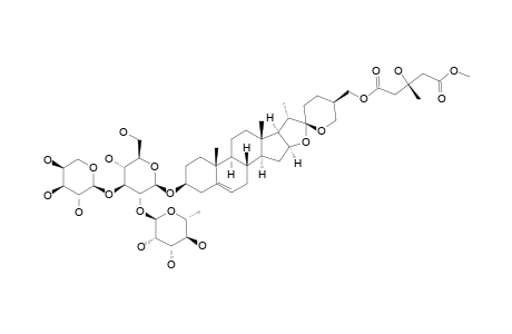 #6A;(25R)-27-O-[(S)-3-HYDROXY-3-METHYLGLUTARYL-METHYLESTER]-SPIROST-5-ENE-3-BETA,27-DIOL-3-O-[O-ALPHA-L-RHAMNOPYRANOSYL-(1->2)-O-[ALPHA-L-ARABINOPYRANOSYL-(1->