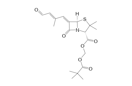 Z,E-pivaloyloxymethyl 6-(2'-Methyl-4'-oxobut-2'-enylidene)penicillanate