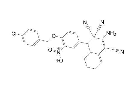 2-amino-4-{4-[(4-chlorobenzyl)oxy]-3-nitrophenyl}-4a,5,6,7-tetrahydro-1,3,3(4H)-naphthalenetricarbonitrile