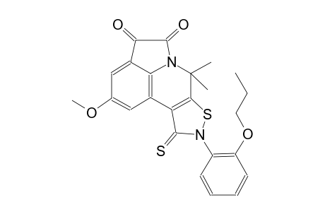 2-methoxy-7,7-dimethyl-9-(2-propoxyphenyl)-10-thioxo-9,10-dihydro-7H-isothiazolo[5,4-c]pyrrolo[3,2,1-ij]quinoline-4,5-dione