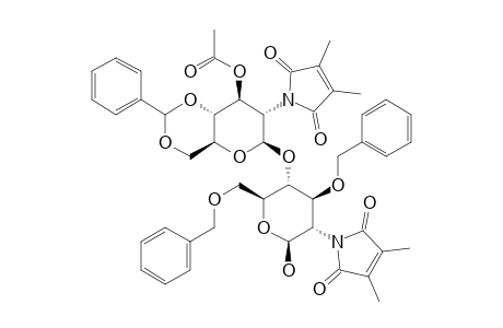 #25;3-O-ACETYL-4,6-O-BENZYLIDENE-2-DEOXY-2-DIMETHYLMALEIMIDO-BETA-D-GLUCOPYRANOSYL-(1->4)-3,6-DI-O-BENZYL-2-DEOXY-2-DIMETHYLMALEIMIDO-BETA-D-GLUCOPYRANOSE