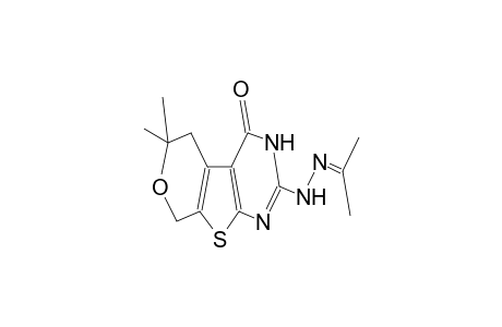 2-isopropylidenehydrazino-6,6-dimethyl-3,4,5,6-tetrahydro-8H-pyrano[4',3':4,5]thieno[2,3-d]pyrimidin-4-one