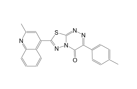 4H-[1,3,4]thiadiazolo[2,3-c][1,2,4]triazin-4-one, 3-(4-methylphenyl)-7-(2-methyl-4-quinolinyl)-