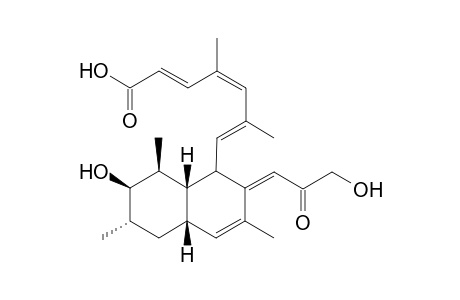 3,6,8-Trimethyl-2-[(2'-hydroxyacetyl)methylene]-1-[6"-(hydroxycarbonyl)-2",4"-dimethylhexa-1",3",5"-trienyl]-7-hydroxy-1,2,5,6,7,8,9,10-octahydronaphthalene