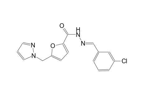 N'-[(E)-(3-chlorophenyl)methylidene]-5-(1H-pyrazol-1-ylmethyl)-2-furohydrazide