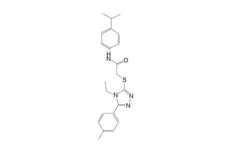 2-{[4-ethyl-5-(4-methylphenyl)-4H-1,2,4-triazol-3-yl]sulfanyl}-N-(4-isopropylphenyl)acetamide