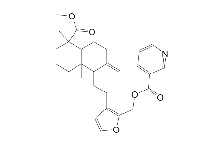 (3-{2-[(1S,5S,8aR)-5-(methoxycarbonyl)-5,8a-dimethyl-2-methylenedecahydro-1-naphthalenyl]ethyl}-2-furyl)methyl nicotinate