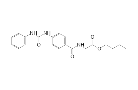 p-(3-phenylureido)hippuric acid, butyl ester