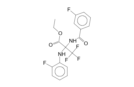 Ethyl 3,3,3-trifluoro-2-(2-fluoroanilino)-2-(3-fluorobenzamido)propionate
