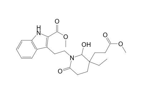1H-Indole-2-carboxylic acid, 3-[2-[3-ethyl-2-hydroxy-3-(3-methoxy-3-oxopropyl)-6-oxo-1-piperidinyl]ethyl]-, methyl ester