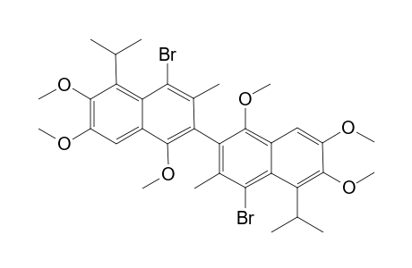 1,1',6,6',7,7'-Hexamethoxy-5,5'-diisopropyl-3,3'-dimethyl-4,4'-dibromo-2,2'-binathalene