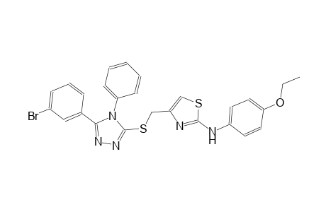 4-({[5-(3-bromophenyl)-4-phenyl-4H-1,2,4-triazol-3-yl]sulfanyl}methyl)-N-(4-ethoxyphenyl)-1,3-thiazol-2-amine