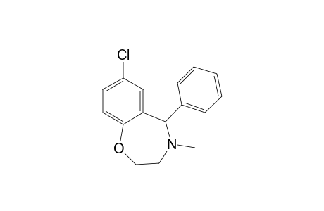 1,4-Benzoxazepine, 7-chloro-2,3,4,5-tetrahydro-4-methyl-5-phenyl-