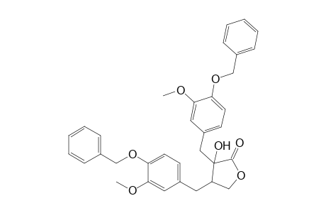 3-Hydroxy-3,4-bis(4-benzyloxy-3-methoxybenzyl)tetrahydrofuran-2-one