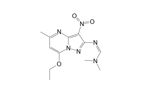 3-(DIMETHYLAMINOMETHYLENE)-AMINO-4-NITRO-6-METHYL-8-ETHOXYPYRAZOLO-[1.5-A]-PYRIMIDINE