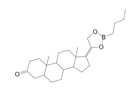Pregn-17(20)-en-3-one, 20,21-[(butylborylene)bis(oxy)]-, (5.alpha.)-