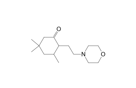 Cyclohexanone, 3,5,5-trimethyl-2-[2-(4-morpholinyl)ethyl]-, trans-