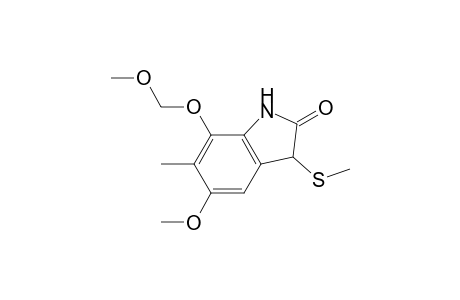 2H-Indol-2-one, 1,3-dihydro-5-methoxy-7-(methoxymethoxy)-6-methyl-3-(methylthio)-