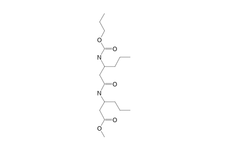 N-(3-Amino-hexanoyl)-3-amino-hexanoic acid, N-(N-propyloxycarbonyl)-, methyl ester