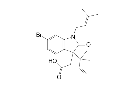 2-[6-bromo-1-(3-methylbut-2-enyl)-3-(2-methylbut-3-en-2-yl)-2-oxoindolin-3-yl]acetic acid