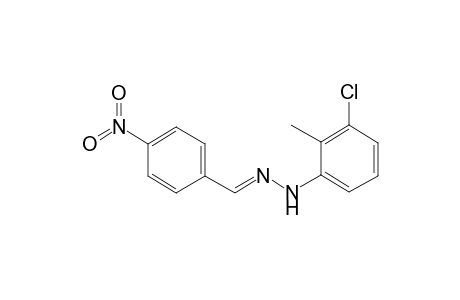 Benzaldehyde, 4-nitro-, 3-chloro-2-methylphenylhydrazone