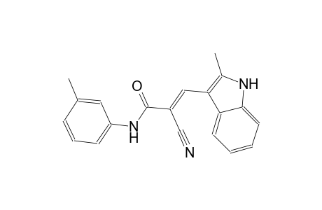 (2E)-2-cyano-3-(2-methyl-1H-indol-3-yl)-N-(3-methylphenyl)-2-propenamide