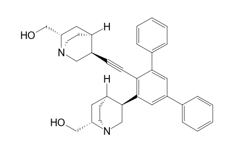 1,5-Diphenyl-2-((1'S,2'S,4'S,5'S)-2'-hydroxymethyl-1'-azabicyclo[2.2.2]oct-5'-ylethynyl)-3-((1"S,2"S,4"S,5"S)-2"-hydroxymethyl-1"-azabicyclo[2.2.2]oct-5"-yl)benzene