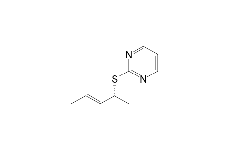 2-[(E,1R)-1-methylbut-2-enyl]sulfanylpyrimidine