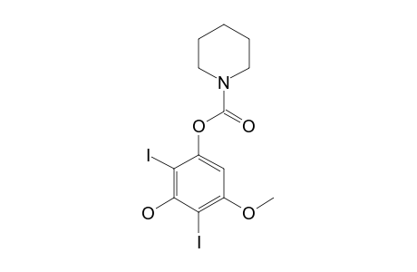3-HYDROXY-2,4-DIIODO-5-METHOXYPHENYL-N-PIPERIDINYLCARBAMATE