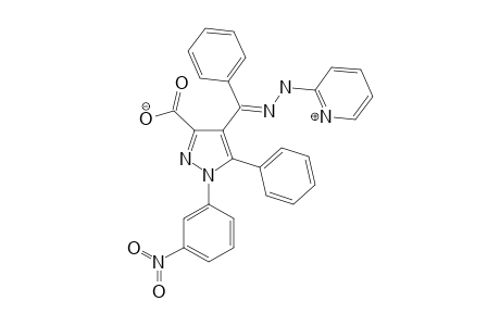 1-(3-NITROPHENYL)-5-PHENYL-4-[PHENYL-(PYRIDIN-2-YL-HYDRAZONO)-METHYL]-1H-PYRAZOLE-3-CARBOXYLIC-ACID