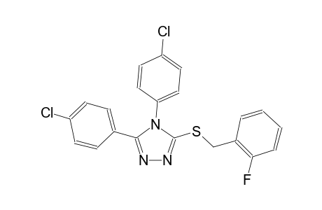 4,5-bis(4-chlorophenyl)-4H-1,2,4-triazol-3-yl 2-fluorobenzyl sulfide