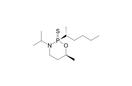 (S)-(2l,6l,1'u)-6-Methyl-2-(1'-methylpentyl)-3-(1-methylethyl)-1,3,2-oxazaphosphorinane-2-sulfide