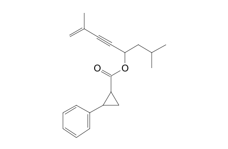 Cyclopropanecarboxylic acid, trans-2-phenyl-, 2,7-dimethyloct-1-en-3-yn-5-yl ester