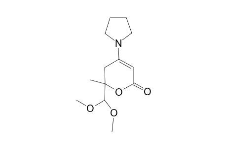 6-(Dimethoxymethyl)-6-methyl-4-(pyrrolidin-1'-yl)-5,6-dihydro-2H-pyran-2-one