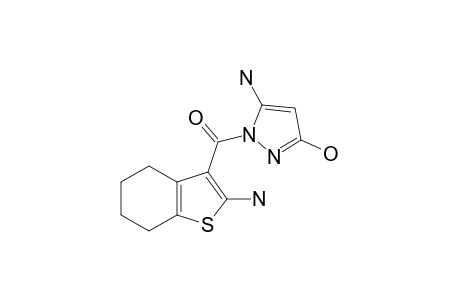 (5-AMINO-3-HYDROXY-1H-PYRAZOL-1-YL)-(2-AMINO-4,5,6,7-TETRAHYDROBENZO-[B]-THIOPHEN-3-YL)-METHANONE