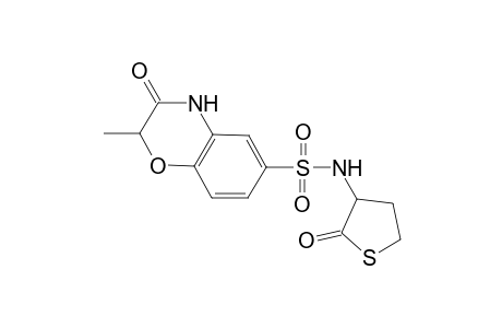 2H-1,4-Benzoxazine-6-sulfonamide, 3,4-dihydro-2-methyl-3-oxo-N-(tetrahydro-2-oxo-3-thienyl)-