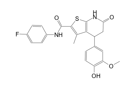 thieno[2,3-b]pyridine-2-carboxamide, N-(4-fluorophenyl)-4,5,6,7-tetrahydro-4-(4-hydroxy-3-methoxyphenyl)-3-methyl-6-oxo-