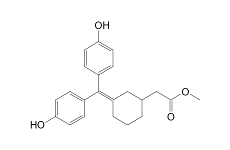 Methyl 2-{3'-[bis(p-hydroxyphenyl)methylene]cyclohexyl}-acetate