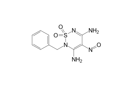 (5-amino-2-benzyl-1,1-diketo-4-nitroso-1,2,6-thiadiazin-3-yl)amine