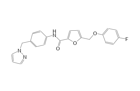5-[(4-fluorophenoxy)methyl]-N-[4-(1H-pyrazol-1-ylmethyl)phenyl]-2-furamide