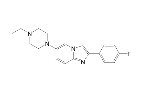 2-(4-FLUOROPHENYL)-6-(4-ETHYLPIPERAZIN-1-YL)-IMIDAZO-[1,2-A]-PYRIDINE