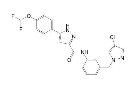N-{3-[(4-chloro-1H-pyrazol-1-yl)methyl]phenyl}-5-[4-(difluoromethoxy)phenyl]-1H-pyrazole-3-carboxamide