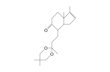 4-(3,3-[2,2-Dimethyl-propylenedioxy]-butyl)-6,7-dimethyl-bicyclo(4.3.0)non-7-en-3-one