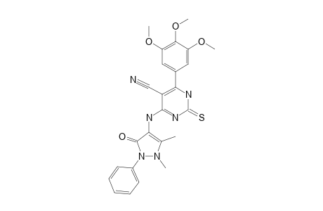 4-(1,5-DIMETHYL-3-OXO-2-PHENYL-2,3-DIHYDRO-1H-PYRAZOL-4-YL-AMINO)-6-(3,4,5-TRIMETHOXYPHENYL)-2-THIOXO-1,2-DIHYDROPYRIMIDINE-5-CARBONITRILE